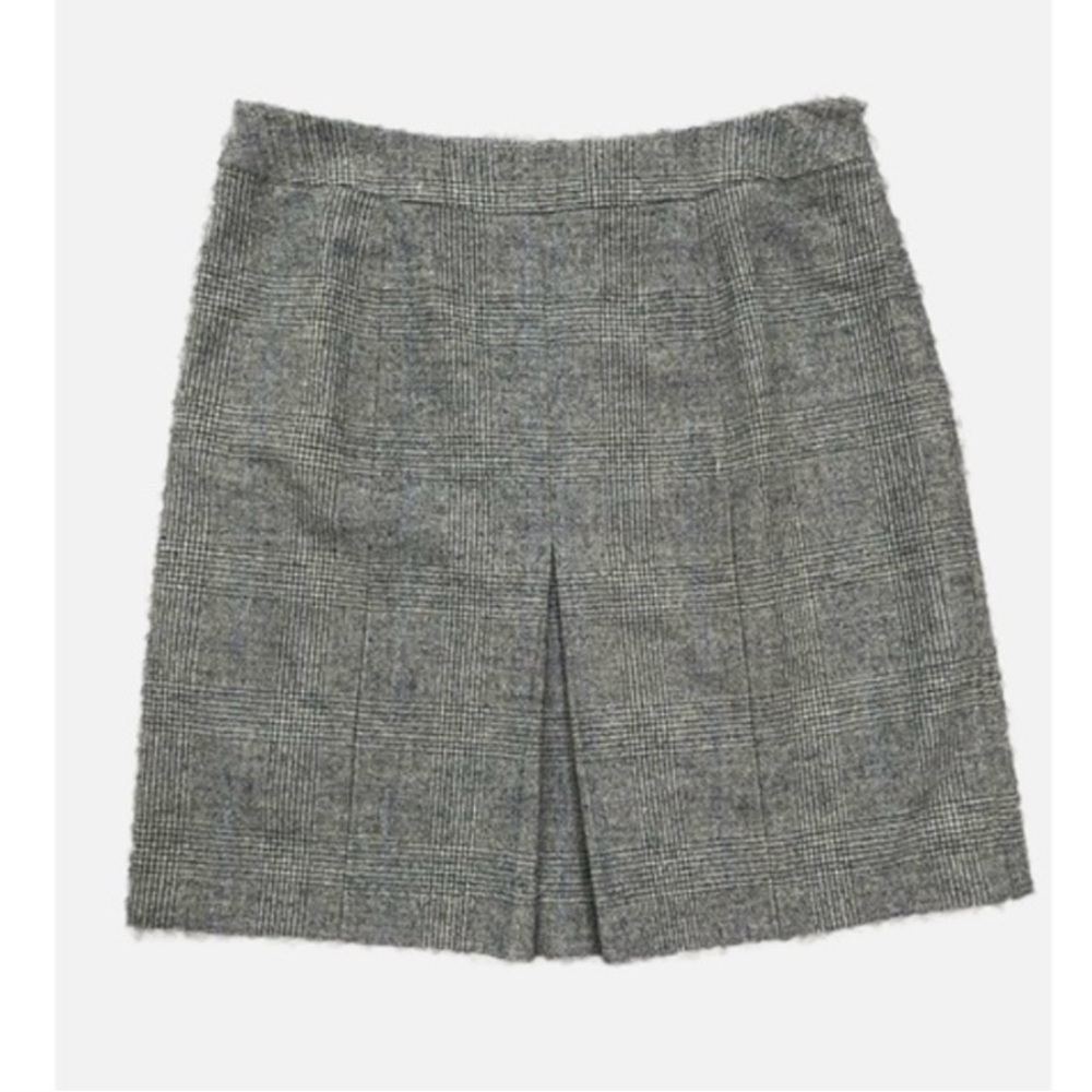 Brooks Brothers Women's Size 12 Gray Wool Blend Pleated Lined Skirt